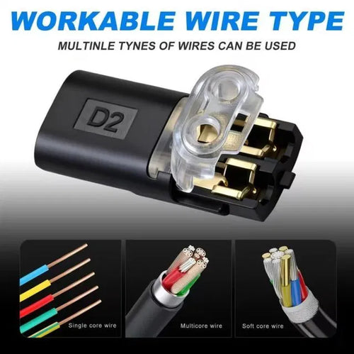 10 Pcs Waterproof 2-Pin Cable Connector